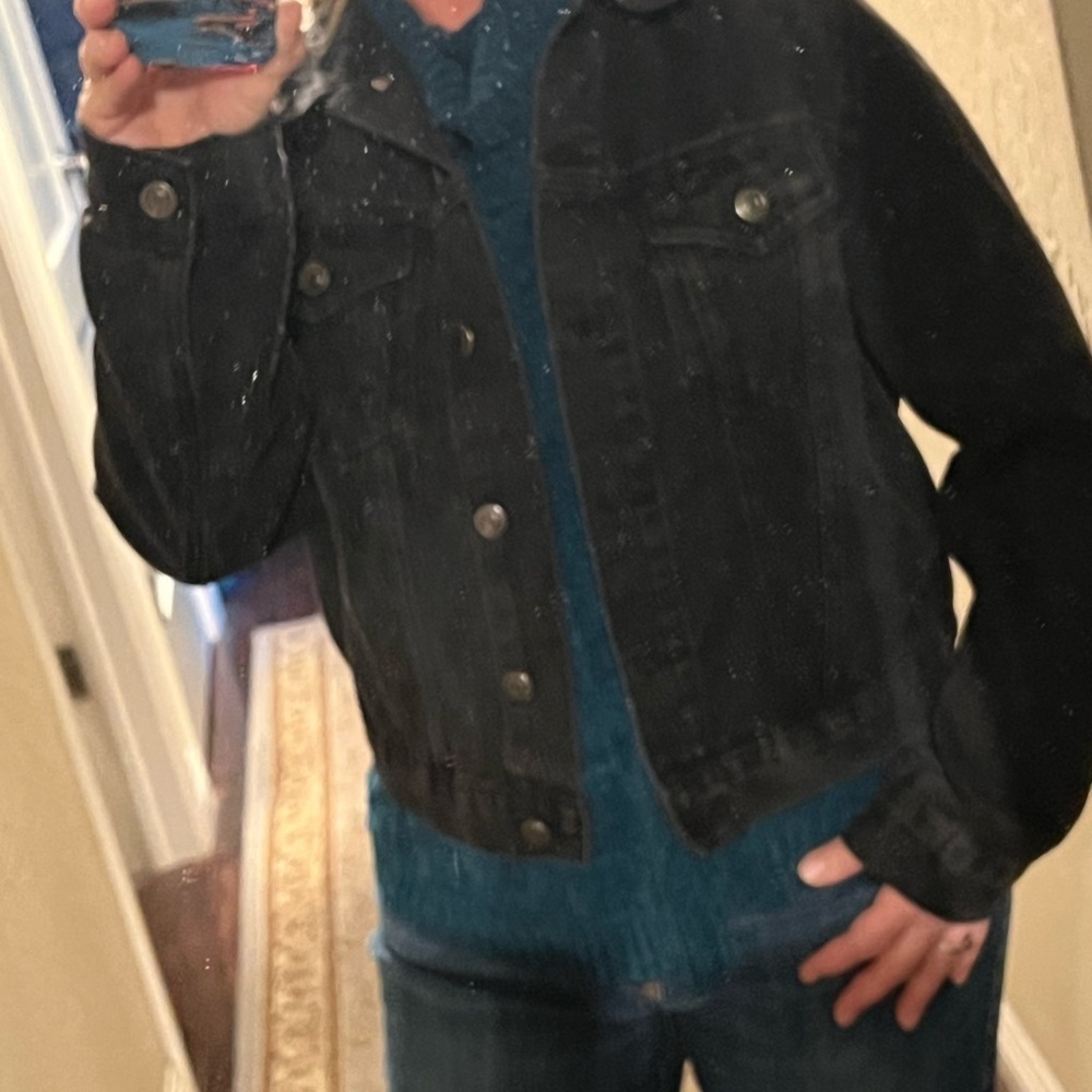 Miami Classic Black Denim Jacket Size M - Picture 9 of 9